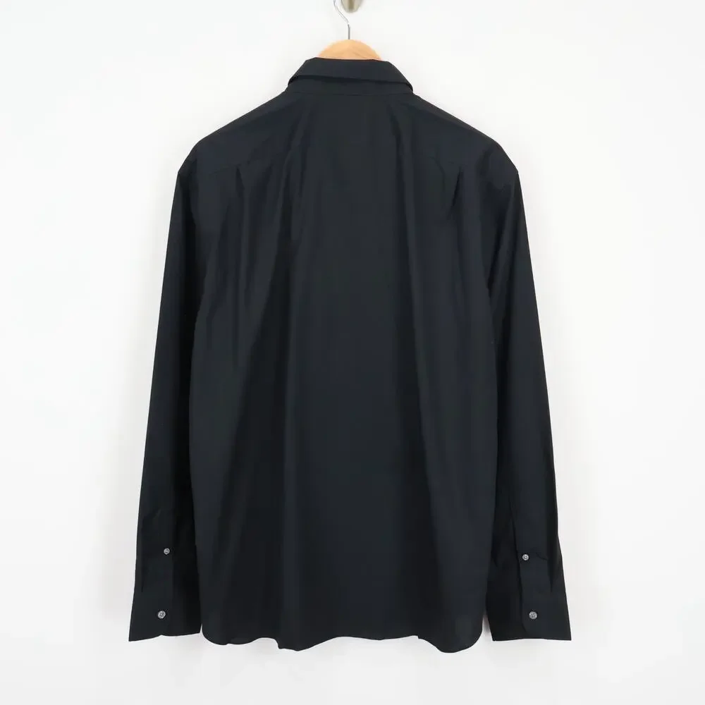 J.Crew Men's Bowery Wrinkle Free Dress Shirt Point Collar Black Size XL NWT